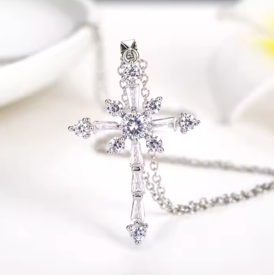 Diamond Snowflake Cross